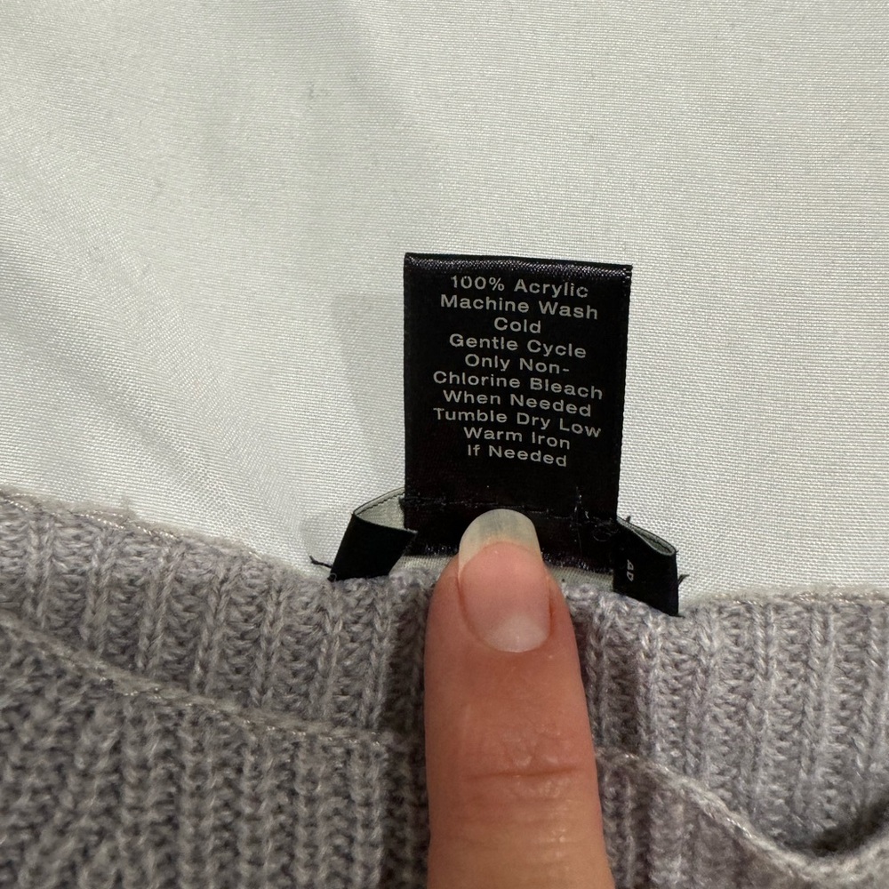 Ann Taylor Factory boatneck tunic length gray sweater Size S - Picture 5 of 7